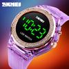 Stylish New Ed Creative Watch, Transparent Large Dial Female Student Outdoor Sports Waterproof Electronic Watch