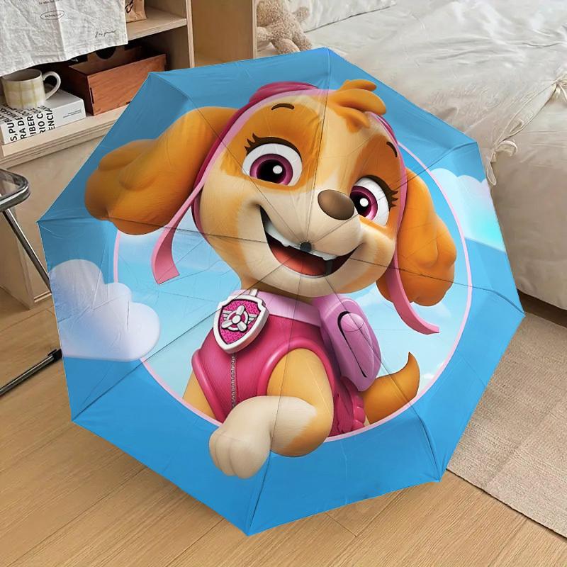 1PC doggy paw patrol Umbrella-8-Rib Reinforced, Automatic Open, Lightweight & Durable, Cute Fashion Accessory for Outdoor, Beach or Casual Use, Beach