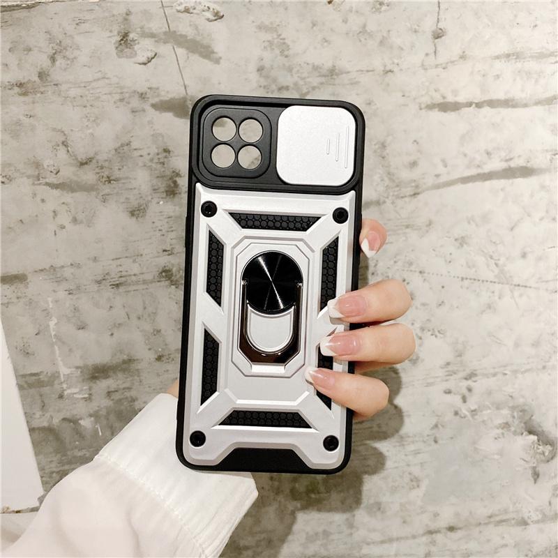 Slide Armor Shockproof Phone Case For OPPO A7 A3S A5S A9 2020 Realme 8 Pro C3 C11 C12 C15 Narzo 20 Camera Lens Protection Cover