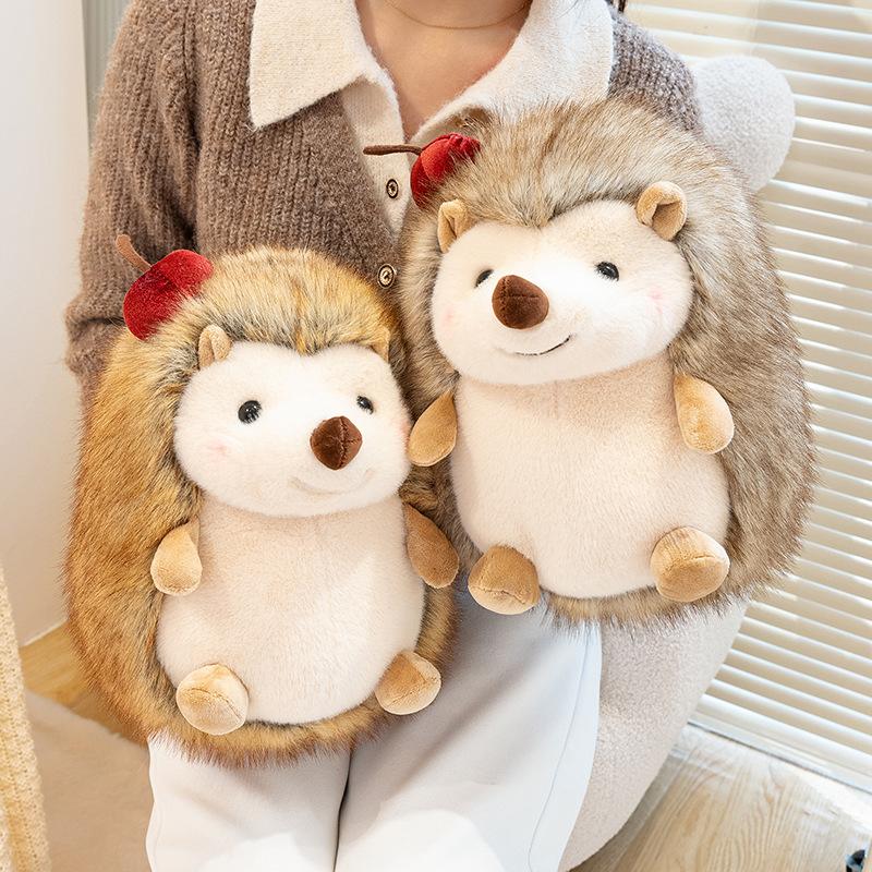 Cute Hedgehog Plush Toy Soft Stuffed Lifelike Hedgehog Doll Sleeping Companion Doll For Room Decor Birthday Gift
