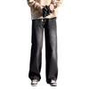 American high street jeans men's spring and autumn trendy brand old retro loose straight casual overalls