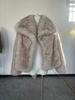 Winter European and American new short artificial fur imitation fox water mink fur jacket large lapel thermal top
