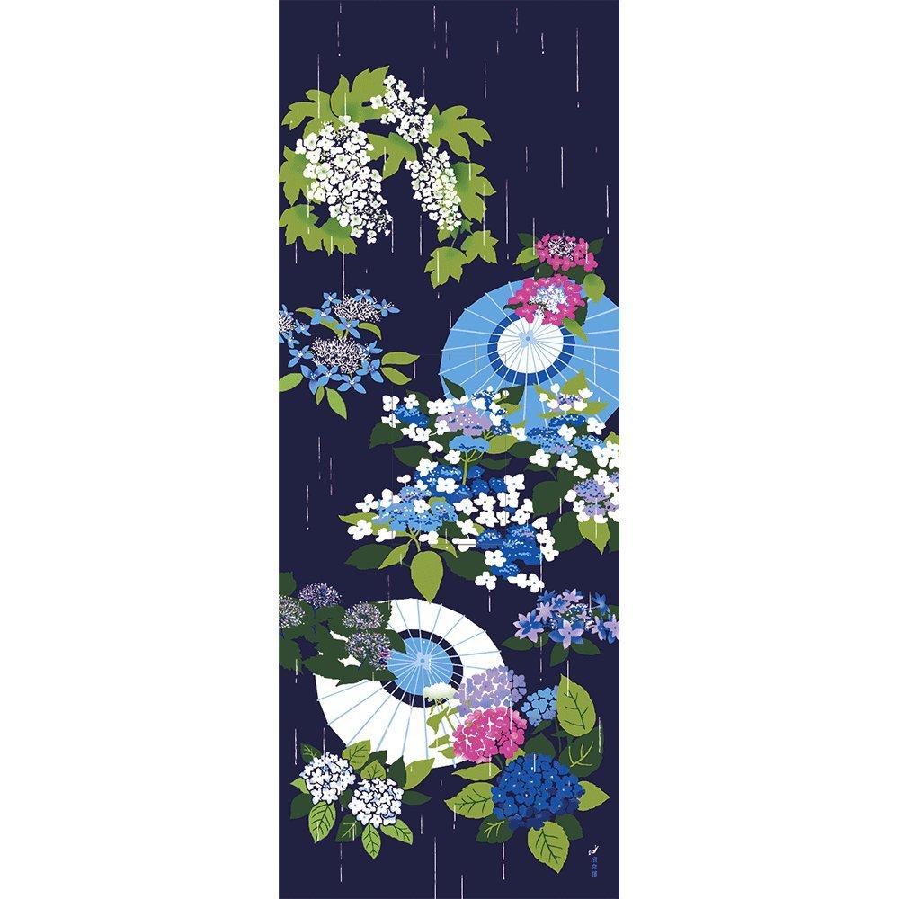 

Hama pattern painted tenugui hydrangea in May rain фіолетовий