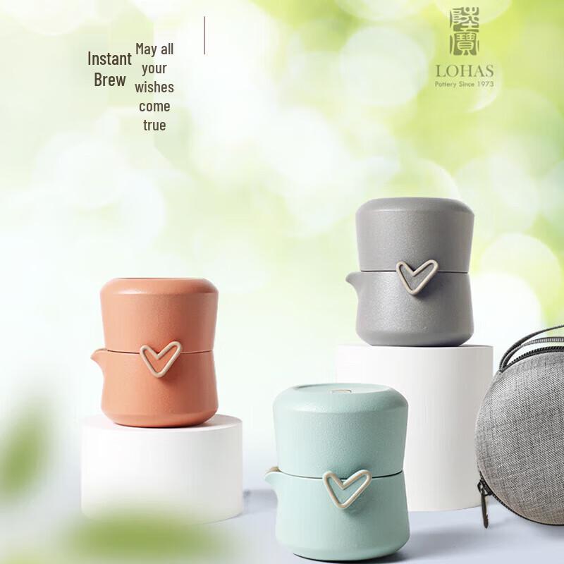 LOHAS POTTERY Wish Come True Portable Tea Set, 150ml