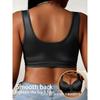 Large Front Breasted Smooth Vest Style Bra for Women, Sports Bra with Gathered and Gathered Accessory Breasts To Prevent Sagging and Wrap Around