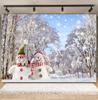 Winter Forest Scene Backdrop for Photography Snow Snowflake Xmas Tree Natural Landscape Christmas Baby Portrait Photo Background