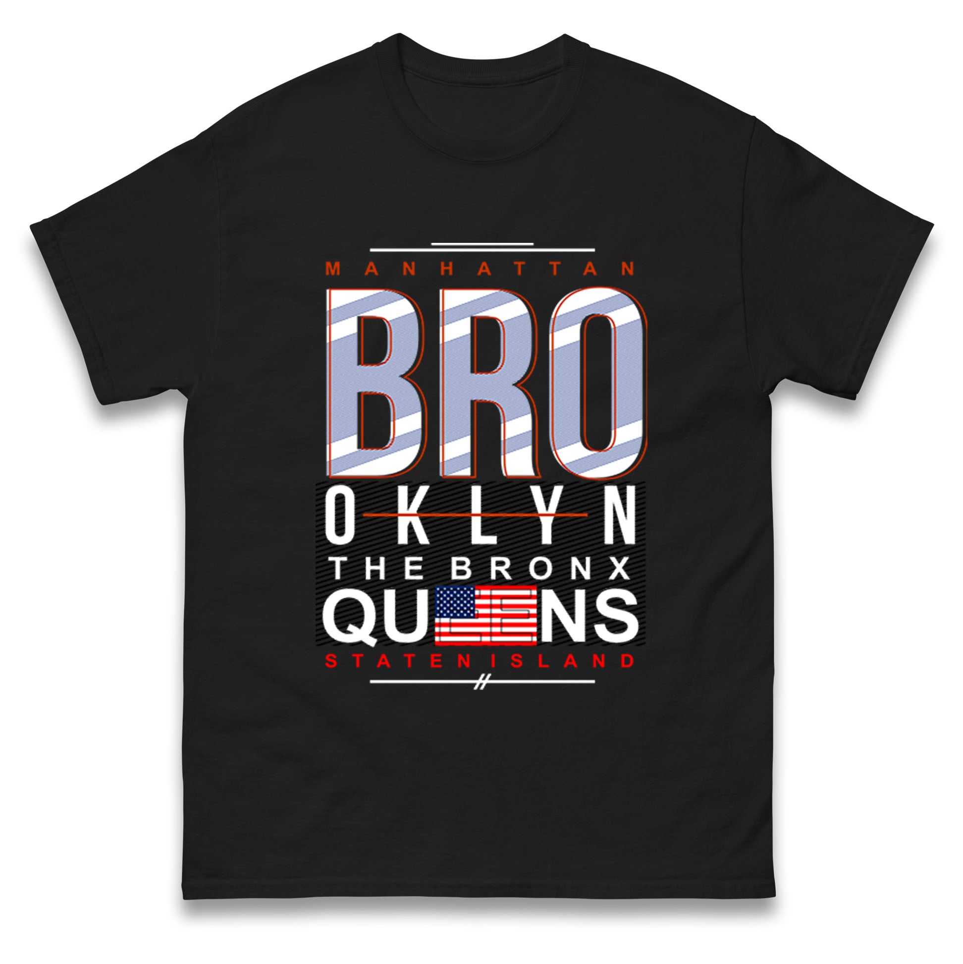 Manhattan Brooklyn The Bronx T Shirt Tshirt Mens Womens Unisex Tops Tees 3XL