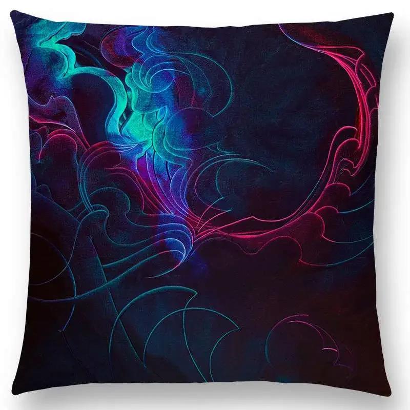 Neuankömmling Abstrakt Gedruckt Flexibel Freiheit Wunderschöne Elegante Linien Farbenfroh Herrlich Layering Kissenbezug Sofa Wurfkissen