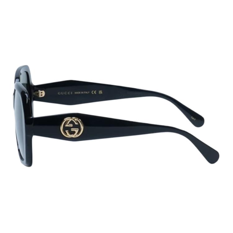 Gucci Avant-Garde Irregular Shape Double G Logo Sunglasses Women sunglasses Black GG1629SA