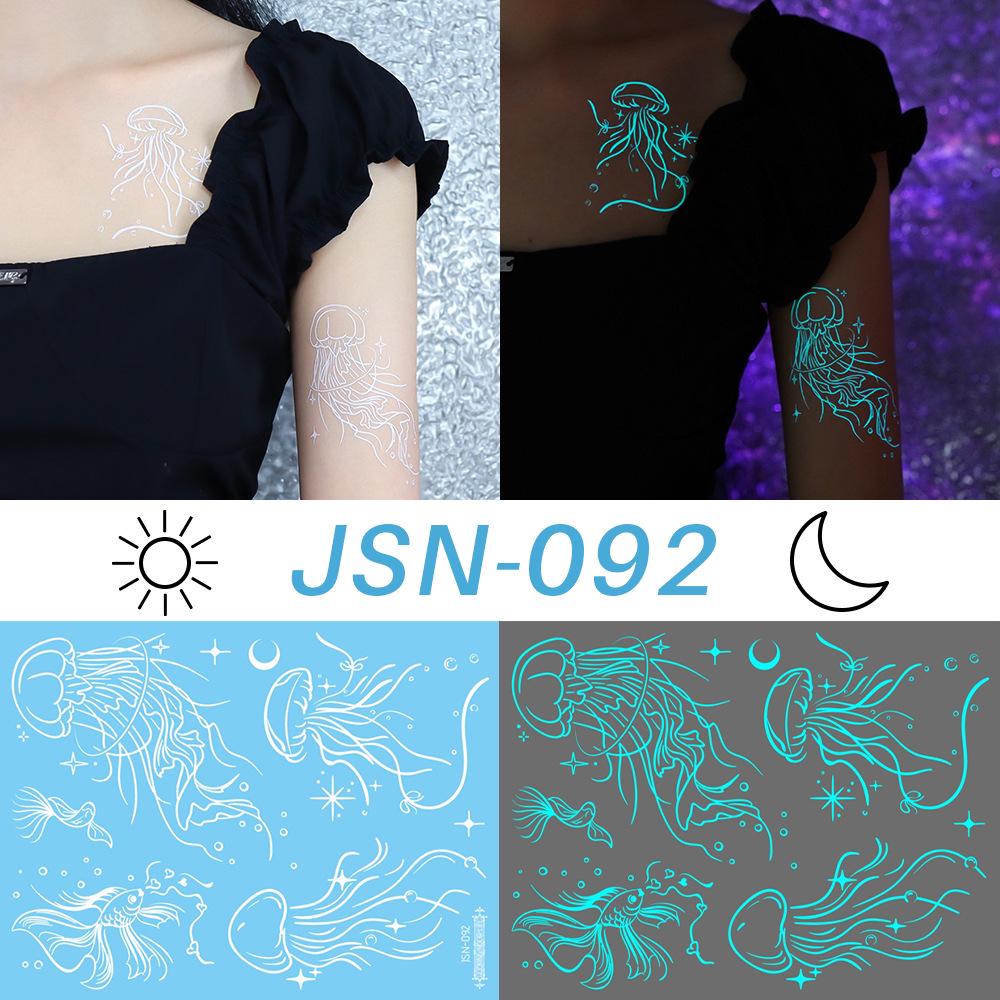 Ruikalong Luminous Butterfly Tattoo Stickers - Waterproof & Long-Lasting for Face & Arm 158x120mm