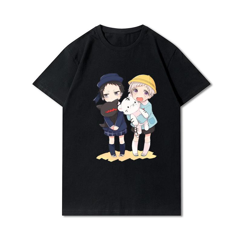 

Плюс розмір S-5XL Футболка з японським аніме Bungou Stray Dogs Чоловіки Жінки Dazai Osamu Manga Harajuku Graphic T-Shirt Літні топи унісекс Футболки великого розміру XXL