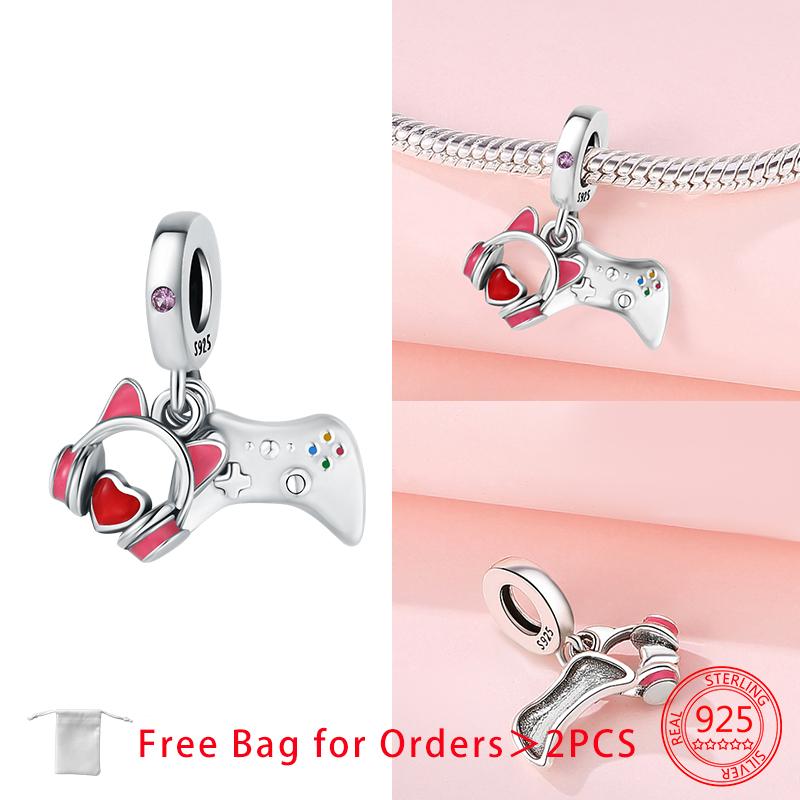 Daily Necessities Mug Game Machine Sound Car Donuts Bead Charms Copper Charm Bead Charms Pendant Compatible With Authentic Bracelets Making Jewellery