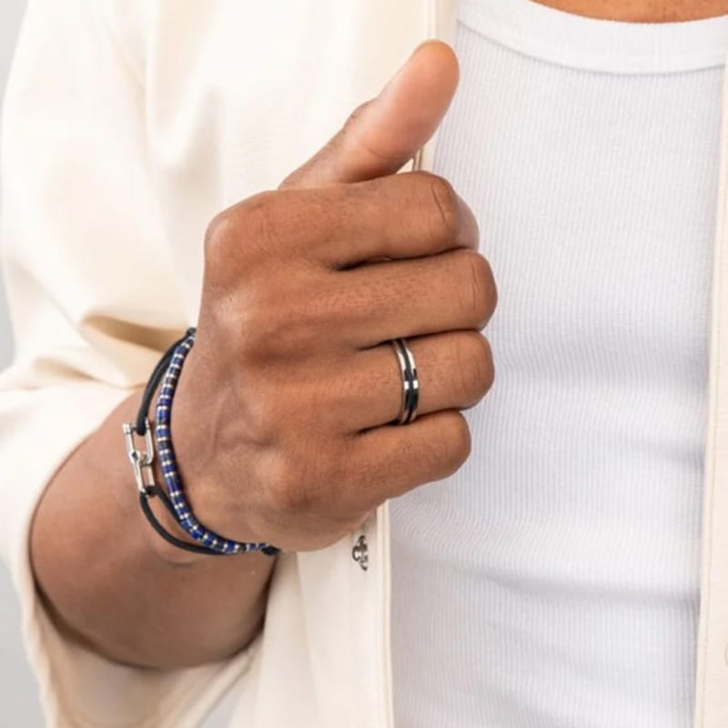 PIG & HEN Nabak 4 Ring - Navy X Silver