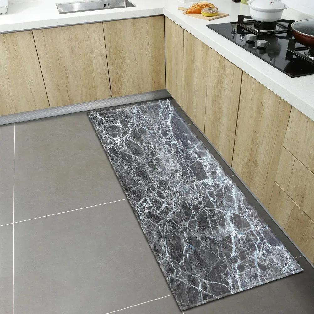 Wzorzysta Mata Podłogowa z Teksturą Marmuru do Domu Kuchni Dekoracja Przed Drzwiami Mata Podłogowa