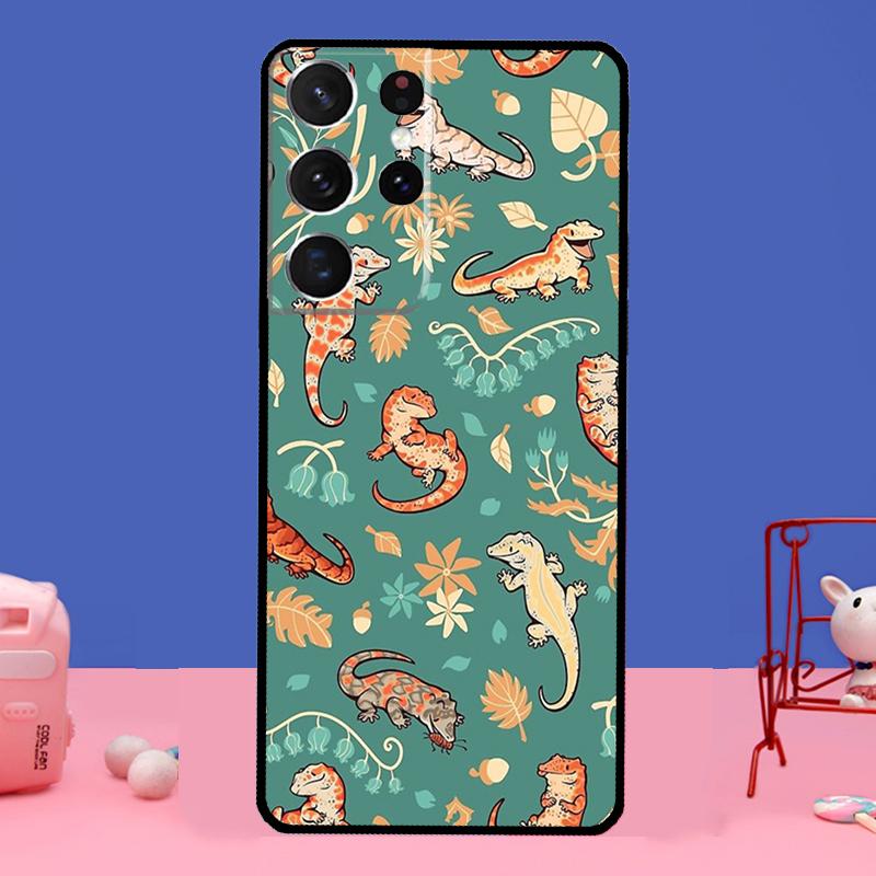 

Чехол с ящерицами гекконами для Samsung Galaxy S22 S21 Note 20 Ultra Note 10 S8 S9 S10 Plus S20 FE Galaxy S10 5G