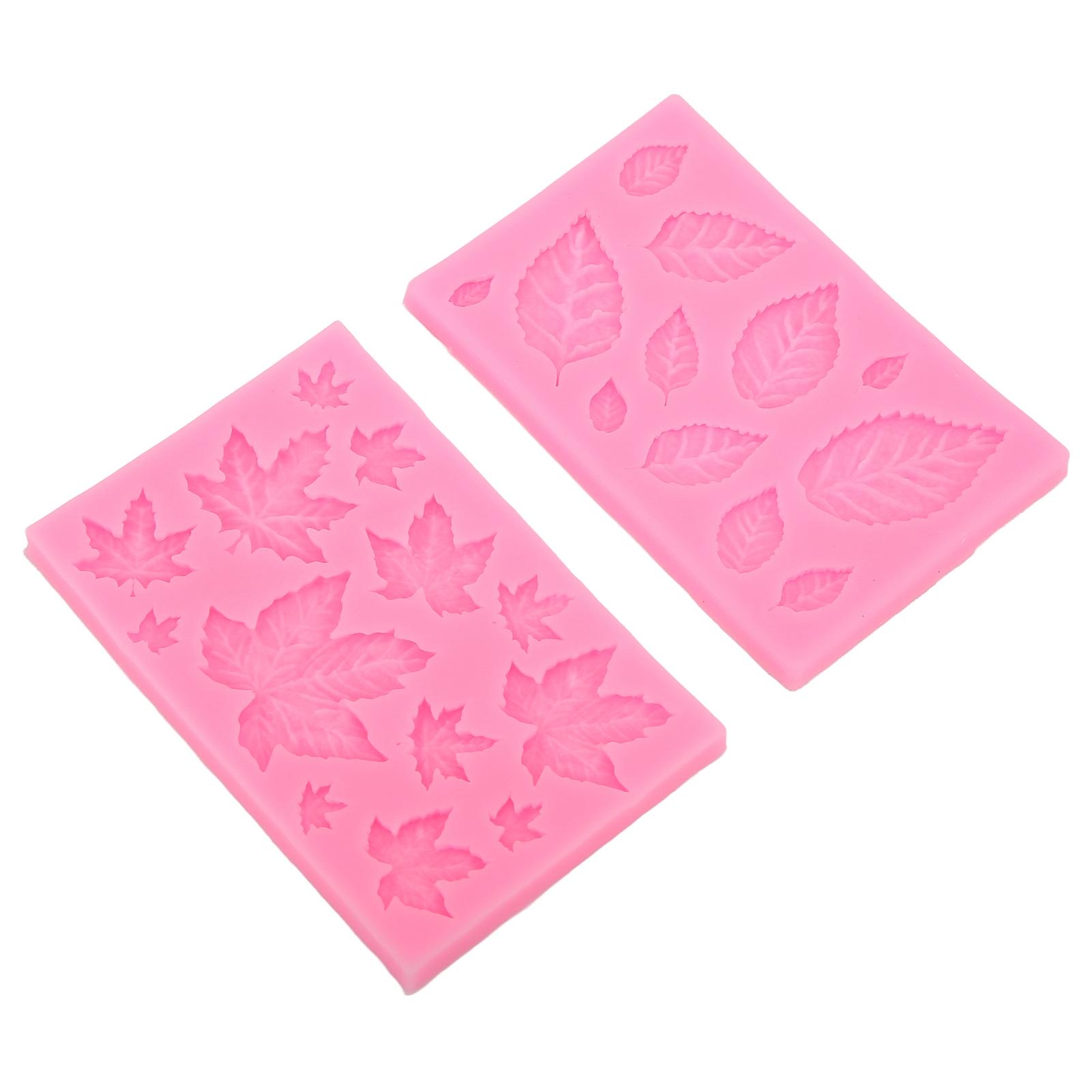 

Формы для мастики Розовый Лист Листья Клена Форма Легкая Очистка Гибкий Моющийся Можно мыть в посудомоечной машине Силикон