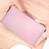 Simple Soft Pu Leather Long Wallets Large Capacity Solid Color Card Holder Coin Purse Women Girls