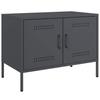 TV Stand Anthracite Grey 68 X 39 X 50.5 Cm Steel