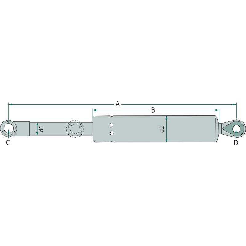 Gas Spring Actuator 215 1000N GRANITE