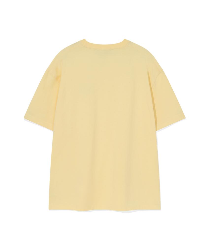 WACKY WILLY Small Typo Short Sleeve T-Shirt Yellow