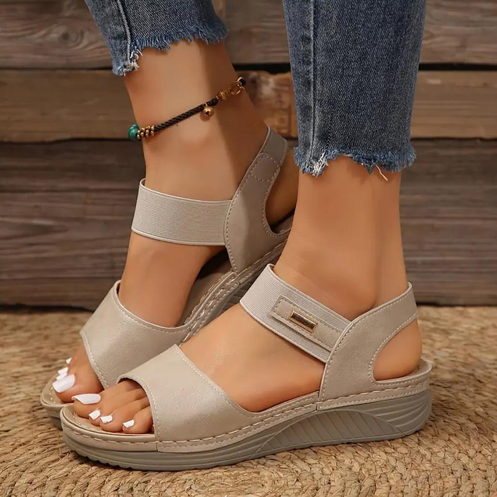 Elegant Slip-On Party Dress Women'S Sandals Wedges Shoes For Women Sandals With Arch Support Comfortable Zapatos De Mujer