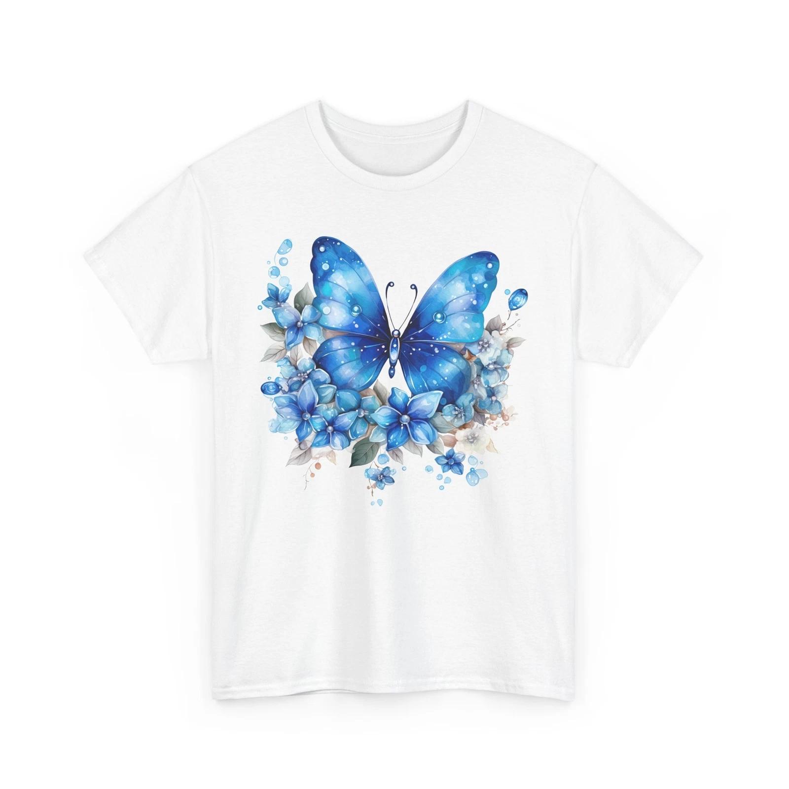 Retro Butterfly Graphic Tee Women’s Trendy Boho Oversized Aesthetic Shirt XL