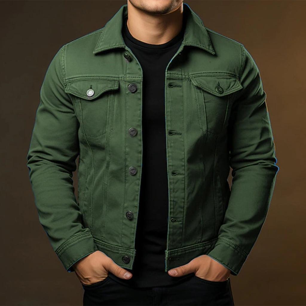 Men's Outerwear Jacket Casual Daily Wear Windproof Warm Button Top Jacket