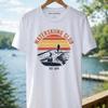 Vintage Retro Waterski Sunset T Shirt 70s Style Waterskiing Vintage Washed Breathable Casual Fashion Designer Clothes