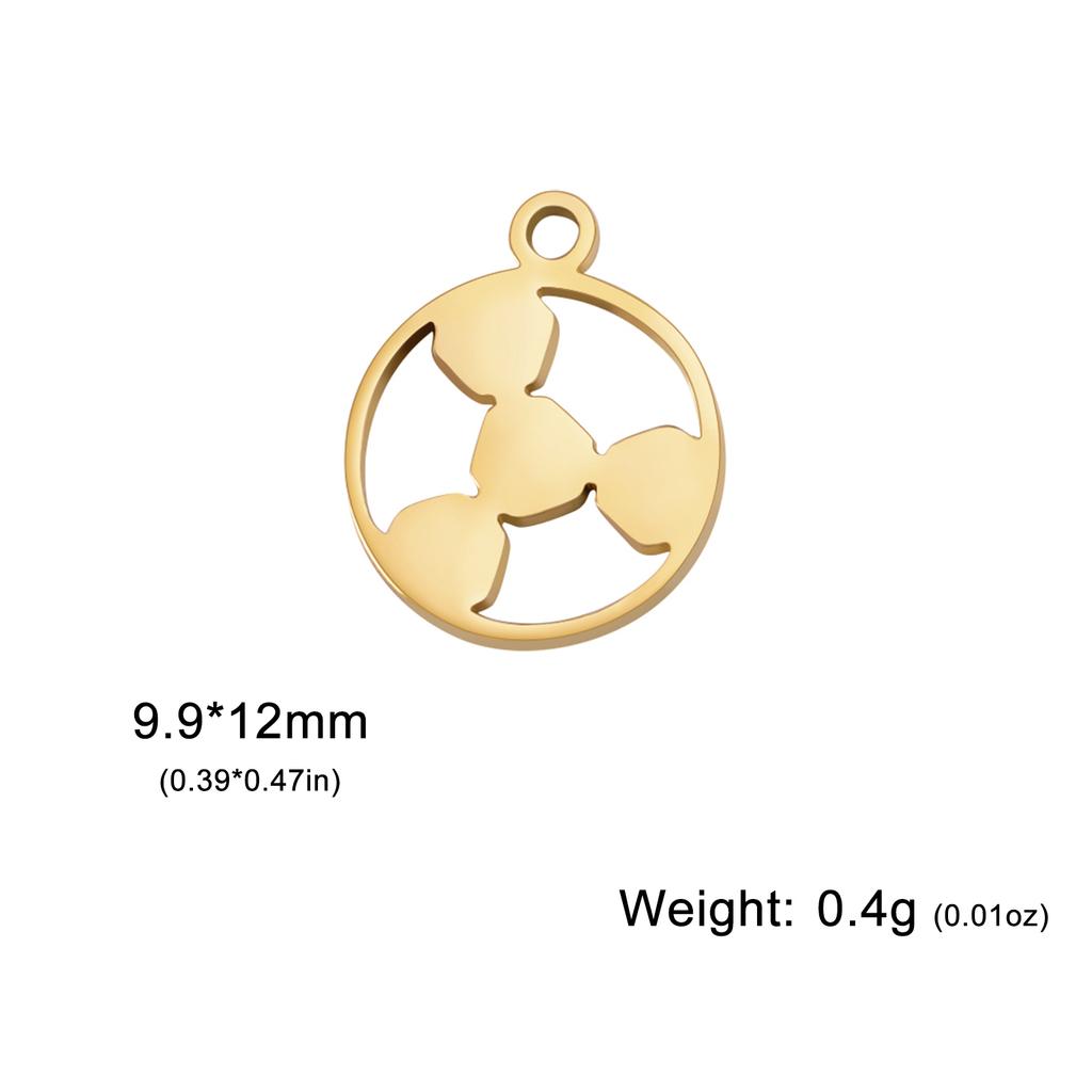 Teamer 5pcs Mini Breloque Cœur Breloques en Acier Inoxydable pour Fabrication de Bijoux Signe de la Paix Ruban Rouge Pendentif Bracelets Accessoires DIY