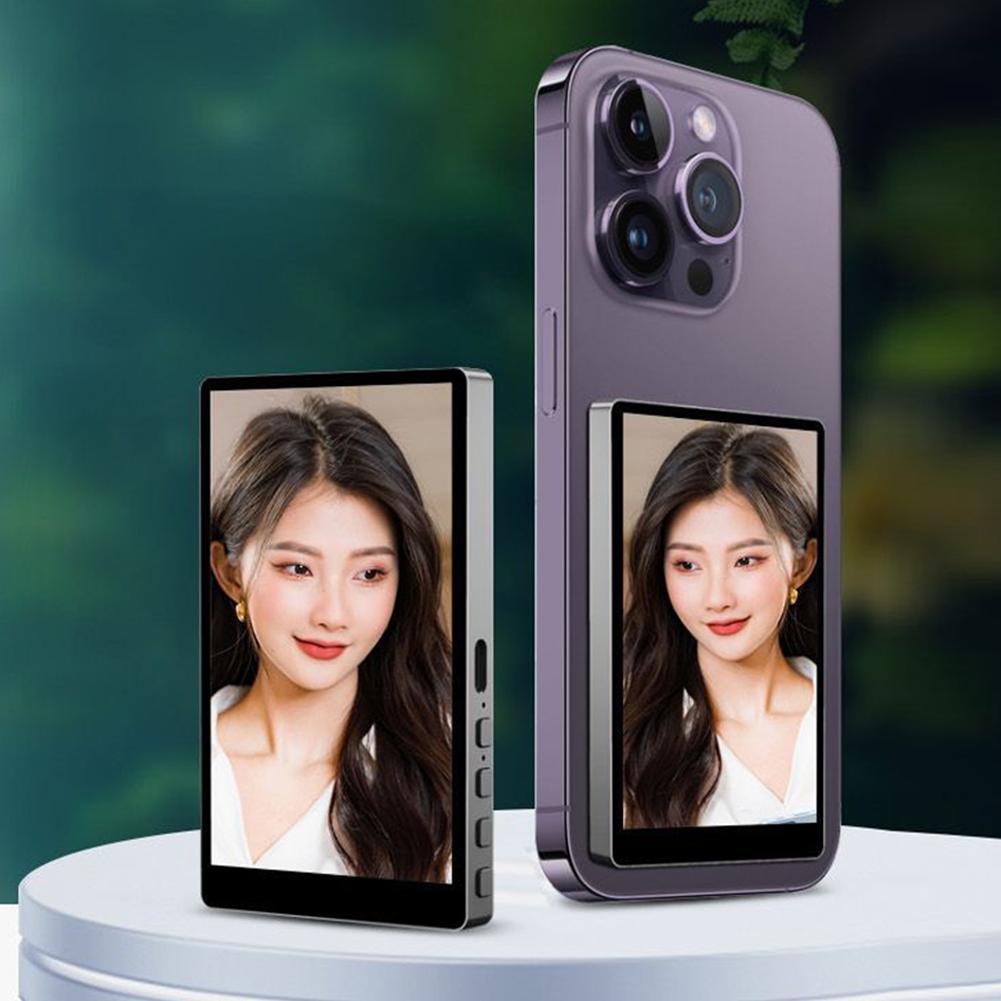 Smartphone Kabelloser Magnetischer Monitorbildschirm Für Smartphone Vlog Live-Streaming Videoaufnahme Bildschirm Telefon Rückkamera Selfie