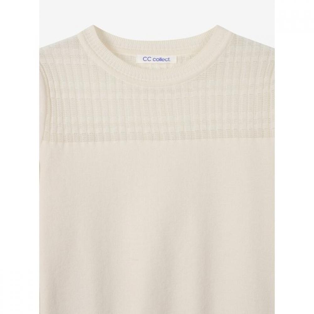 Cc Collect Sheer Color Block 7 8 Pullover  C252ksk031 