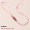 Peach Blossom Knot Phone Chain & Bag Pendant - Handmade Woven Jewelry Lanyard