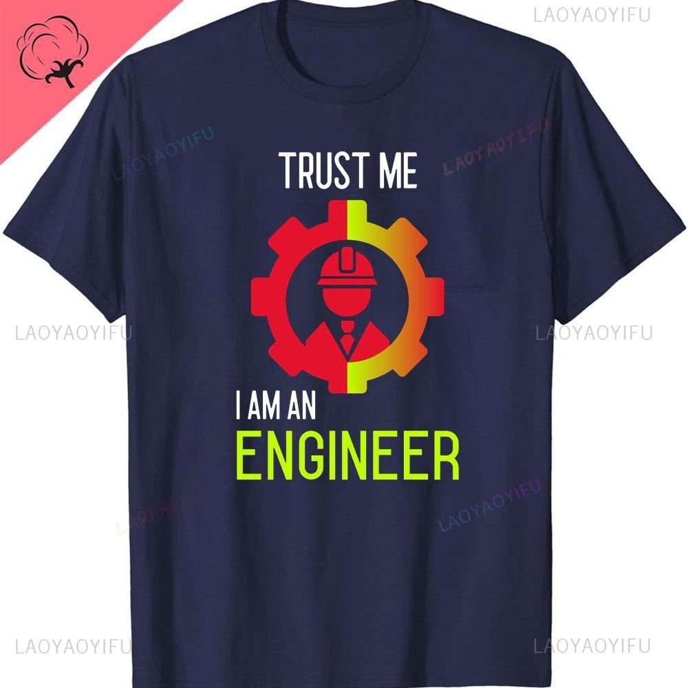 Funny Father Day T-shirt Men Trust Me I Am An Engineer Tshirt Geek Male Tops Letter Math Equation Print Tees Custom Students Tee