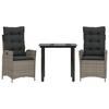 VidaXL 3-Piece Garden Dining Set with Cushions, Patio Table and Chair, Patio Furniture, Outdoor Furniture, 3213224