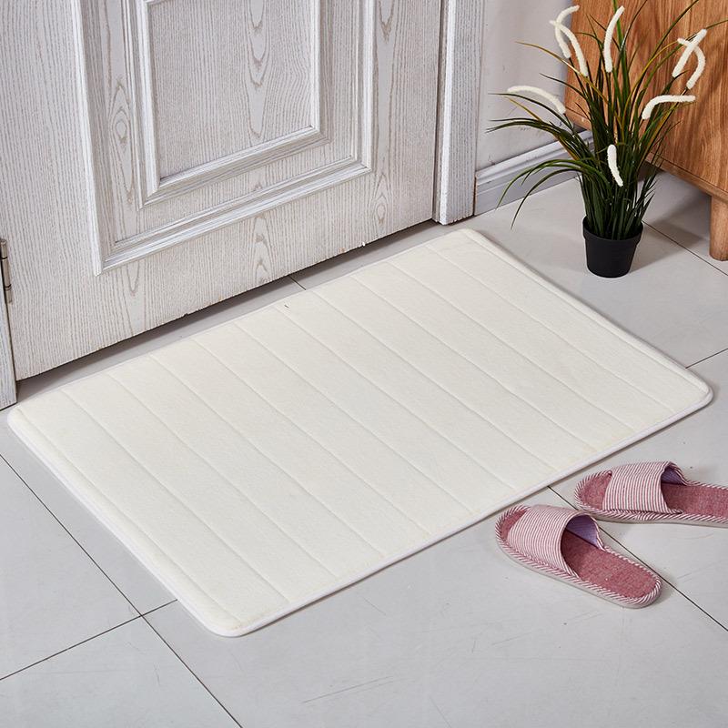 Thickened Bathroom Absorbent Floor Mat, Toilet Toilet Door Non-Slip Mat, Household Coral Fleece Absorbent Quick-Drying Floor Mat
