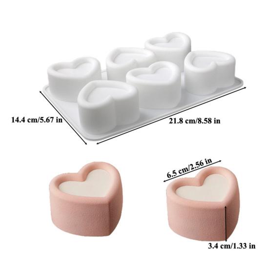 Silicone Cake Mold Square Heart Shapes Mousse Chocolate Desserts Mold Cake Pan Muffin Mold Flexible Baking Tools