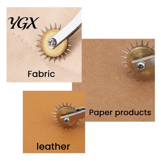 Sewing Tracing Wheel Wooden Handle Wheel, 2/3mm Needle Point for Accessory Craft Patterns, Faux Leather Projects, Professional Stitch Marking