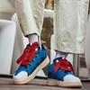 2024 New Summer and Autumn German Training Shoes Young Couple Harajuku Lace-up Round Head Bread Shoes Platform Casual Men's Shoes