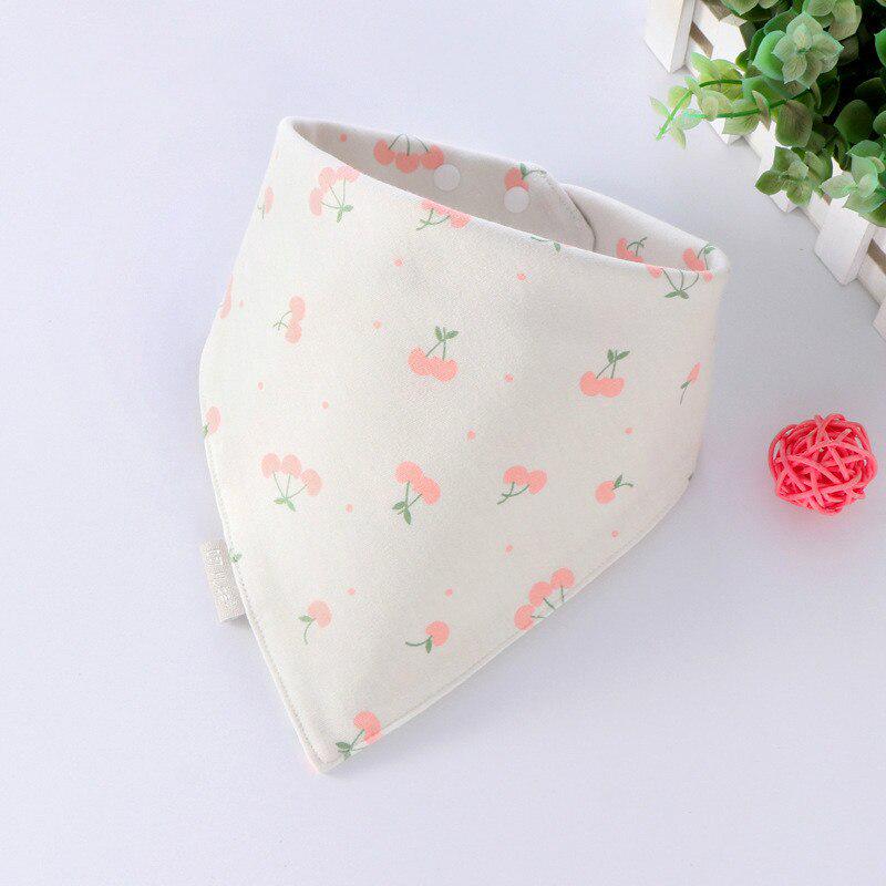 Baby Bibs Triangle Double Cotton Bibs Cartoon Print Saliva Towel Baby Boys Girls Feeding Apron Cotton Bandana Bibs Burp Cloths