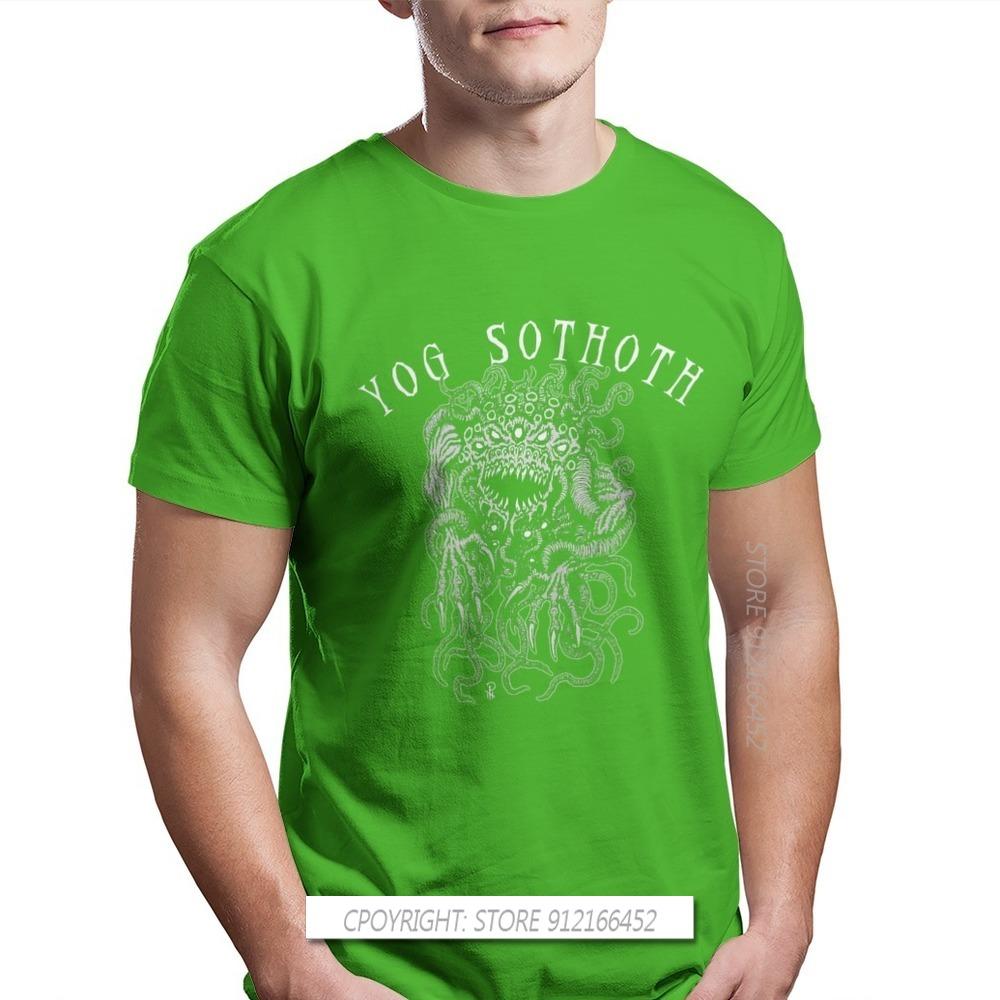La Yog-Sothoth Streetwear Cthulhu Mythos Lovecraft Horror Great Old Ones Homme T-Shirts Pure Cotton Fashion Tee