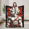 DBZ Blankets Coral Fleece Plush Summer Air Conditioning Super Saiyan Portable Soft Throw Blanket for Bed Car Bedspreads