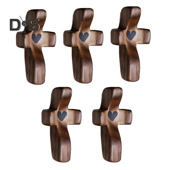Handcrafted Wooden Fidget Cross Pocket Prayer Cross Fingertip Stress Relief Cross Gadget for Clutching Clinging And Praying Encouragement Gift