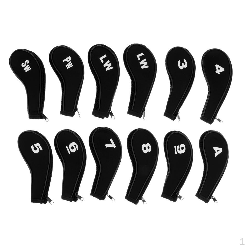 A-SW Neoprene Zipper Golf Club Head Cover Putter Socks