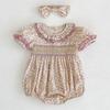 New Summer Korean Style Floral Baby Romper - Lace Princess Dress for Girls