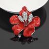 Elegant Rhinestone Lily Brooch – High-End Painted Flower Pin for Weddings