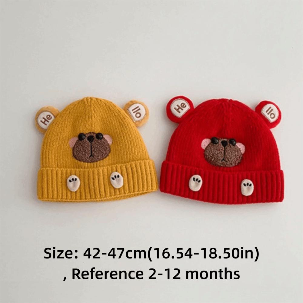 Wind Proof Baby Hat Soft Knit Pullover Hat Cute Toddler Cap Daily