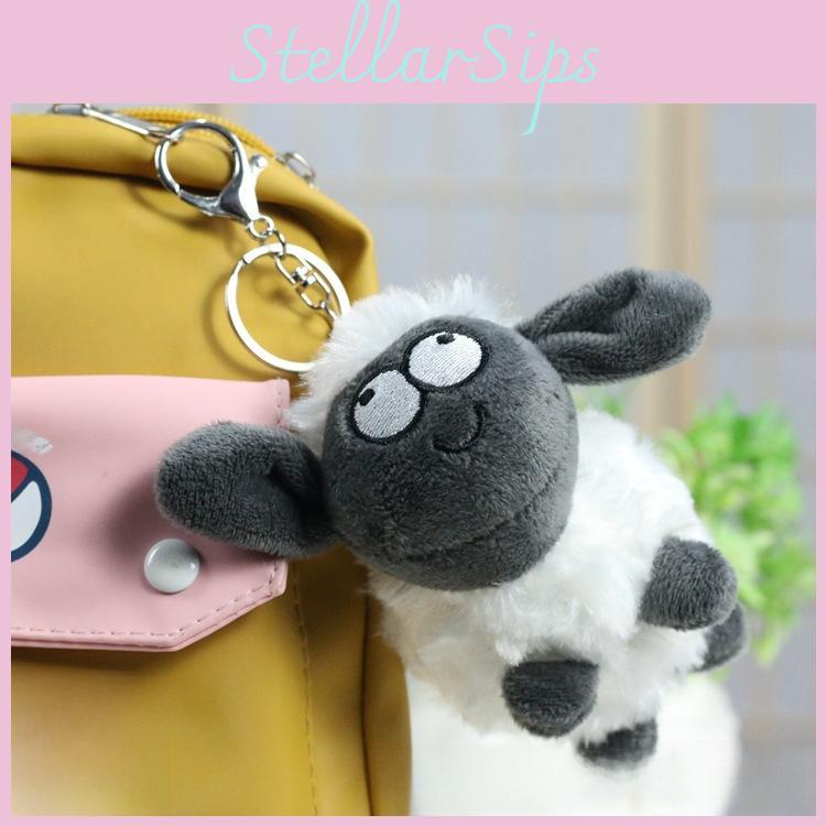 Adorable Plush Sheep Keychain Cute Fluffy Lamb Pendant Soft Toy Decor For Bags