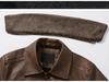 Men's Autumn/Winter PU Leather Motorcycle Jacket, Lapel, Plus Velvet, Trendy Large Size