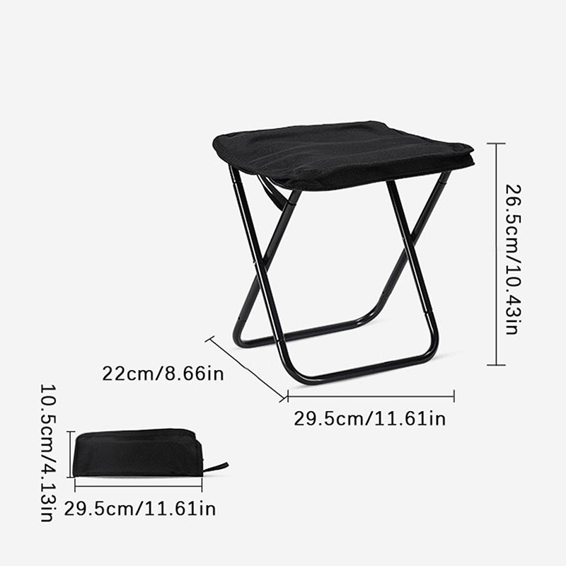 

Складной ультралегкий маленький портативный стул Mazar для кемпинга, стул для рыбалки, похода, барбекю, пикника, кемпингового снаряжения чёрный