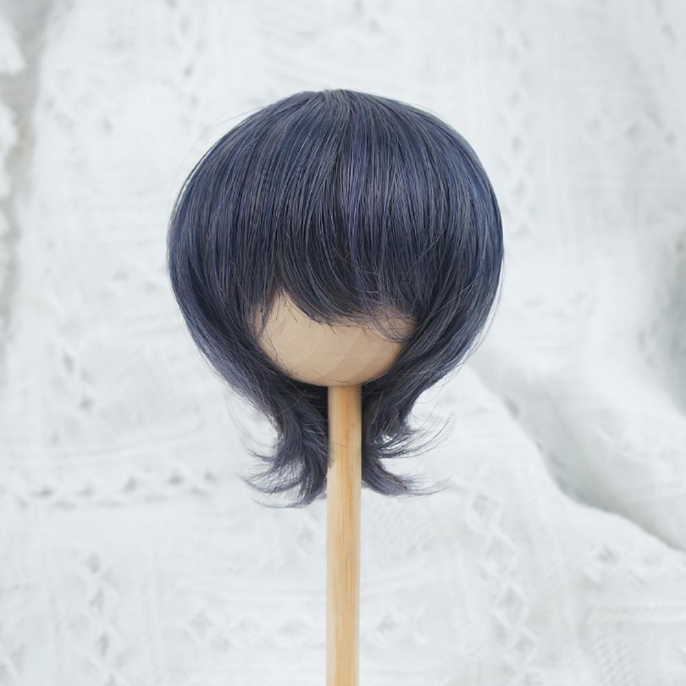 For 1/3 BJD Dolls 22-23CM Head Circumference Short Hair High Temperature Fiber Soft Silk Doll Wig Multi-color Doll's Accessories